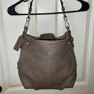 Gray Coach Shoulder Purse